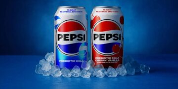 Goodbye to traditional soft drinks - this is the new Pepsi Prebiotic Cola with fiber, no sweeteners and Cherry Vanilla flavor
