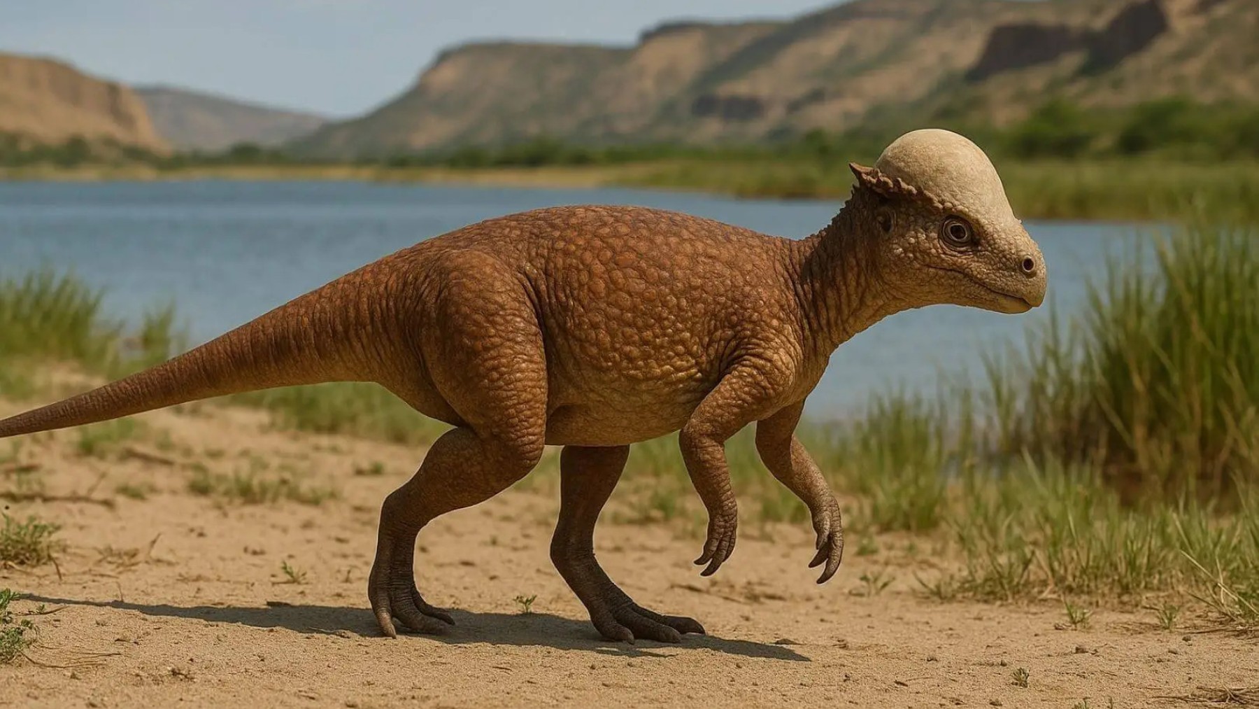 Historic discovery in Mongolia—the oldest and most complete fossil of a dinosaur with a dome-shaped skull has been found, 15 million years older than those previously known