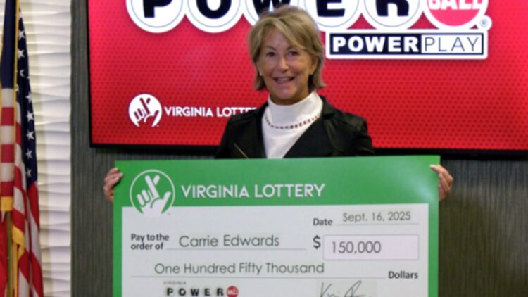 The touching story of Carrie Edwards—she won the Powerball lottery, won $150,000, and gave it all away in honor of her late husband