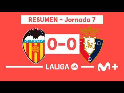Valencia CF 0-0 CA Osasuna | LALIGA EA SPORTS (Jornada 7) - Resumen | Movistar Plus+