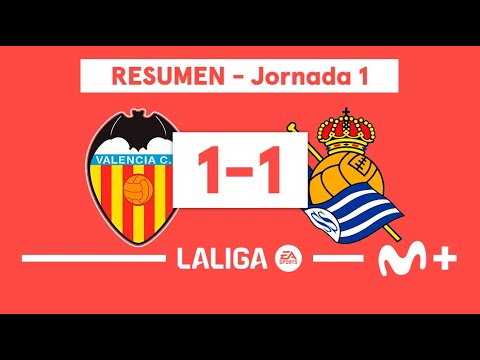 Valencia CF 1-1 R. Sociedad | LALIGA EA SPORTS (Jornada 1) - Resumen | Movistar Plus+