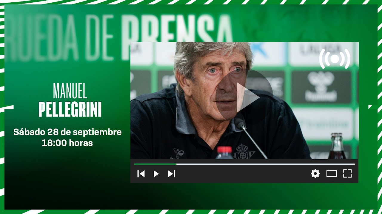 🚨 DIRECTO | Rueda de prensa de Manuel Pellegrini previa al #RealBetisEspanyol ⚽💚