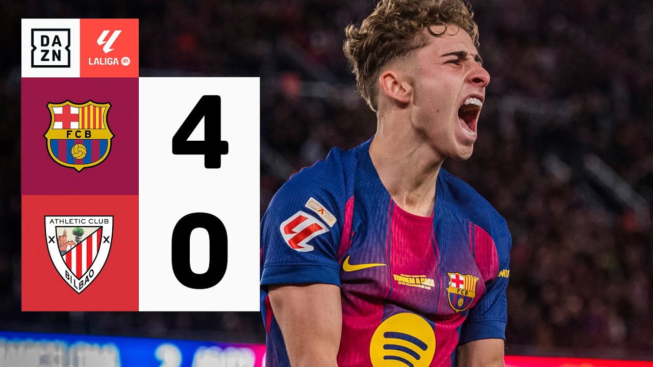 FC Barcelona vs Athletic Club (4-0) | Resumen y goles | Highlights LALIGA EA SPORTS