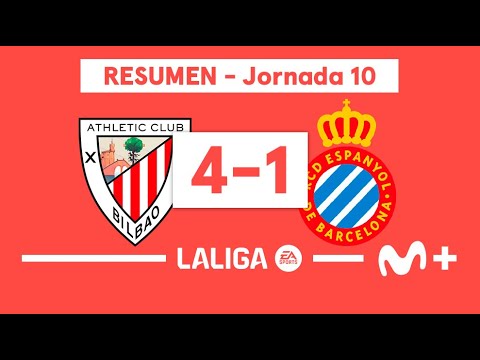 Athletic Club 4-1 RCD Espanyol de Barcelona | LALIGA EA SPORTS (Jornada 10) - Resumen | Movistar Plu