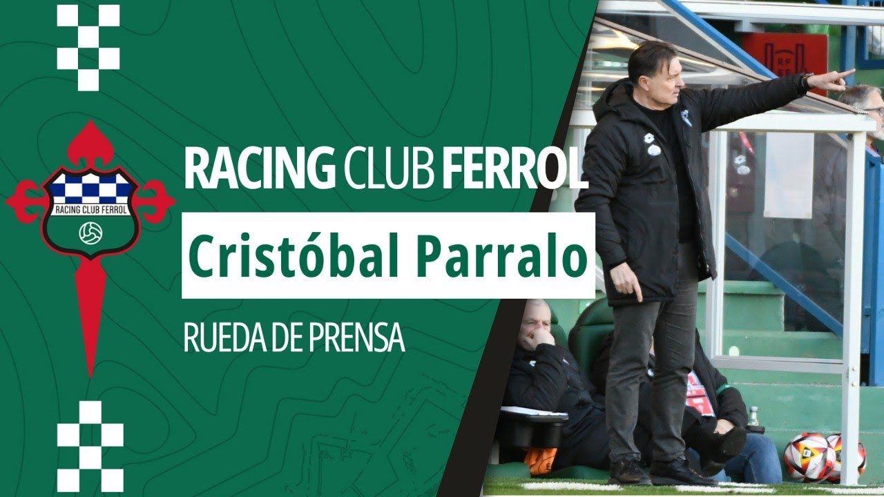 SALA DE PRENSA | Cristóbal Parralo entrenador del Racing Club Ferrol en rueda de prensa.