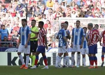 atletico de madrid espanyol expulsion leandro cabrera