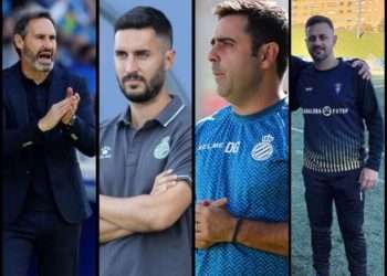 De izquierda a derecha: Vicente Moreno, Xavi Corominas, David Gallego y Javi Márquez.