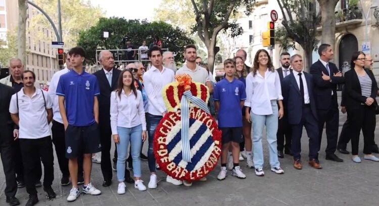 espanyol diada catalunya ofrenda floral 2023
