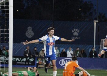 Uri Pallàs celebra el tercer gol perico | @mongay_photography