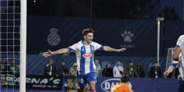 Uri Pallàs celebra el tercer gol perico | @mongay_photography