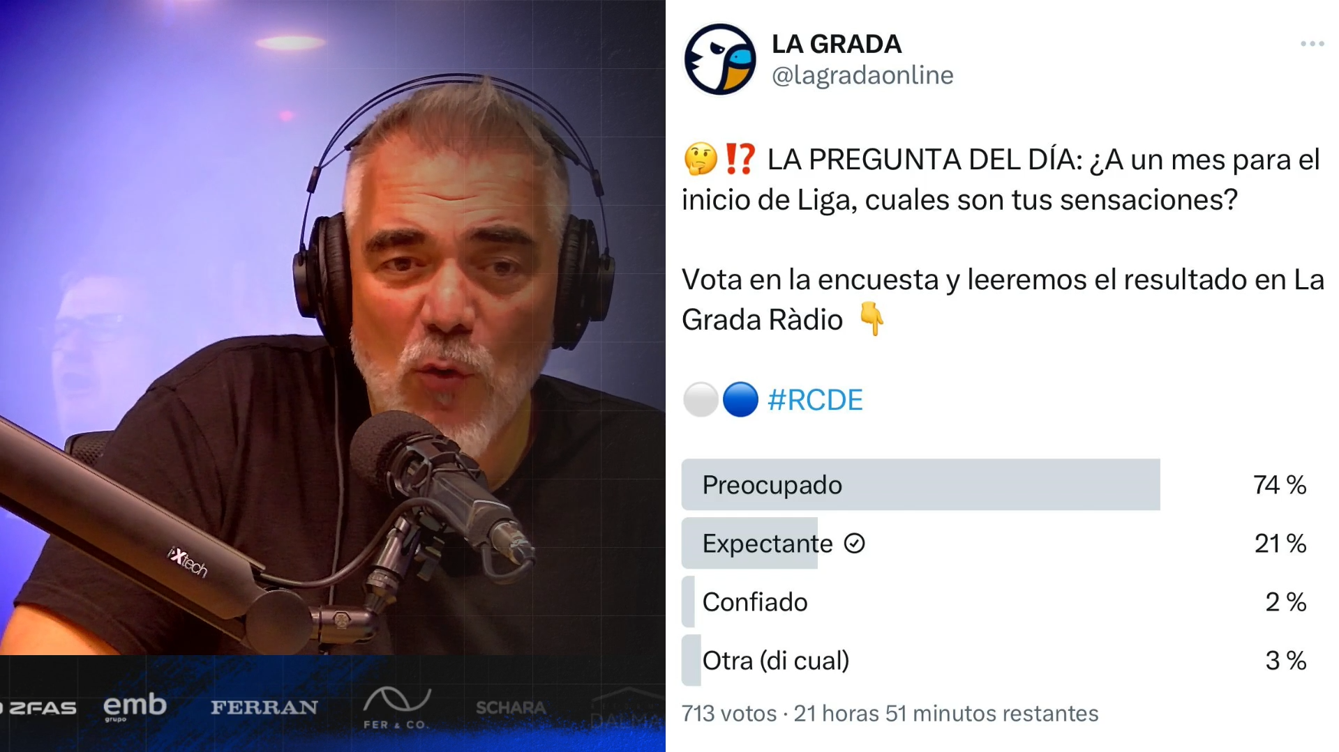 Espanyol programa la grada online