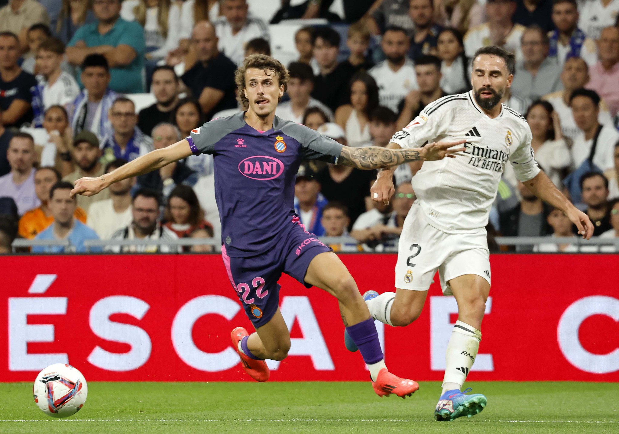 Carlos Romero em jogo contra o Real Madrid