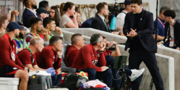 AUSTIN, TEXAS - OCTOBER 12: United States head coach Mauricio Pochettino along the sidelines during a game against Panama at Q2 Stadium on October 12, 2024 in Austin, Texas. (Photo by Logan Riely/USSF/Getty Images for USSF)