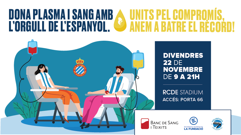Donación plasma RCDE Stadium