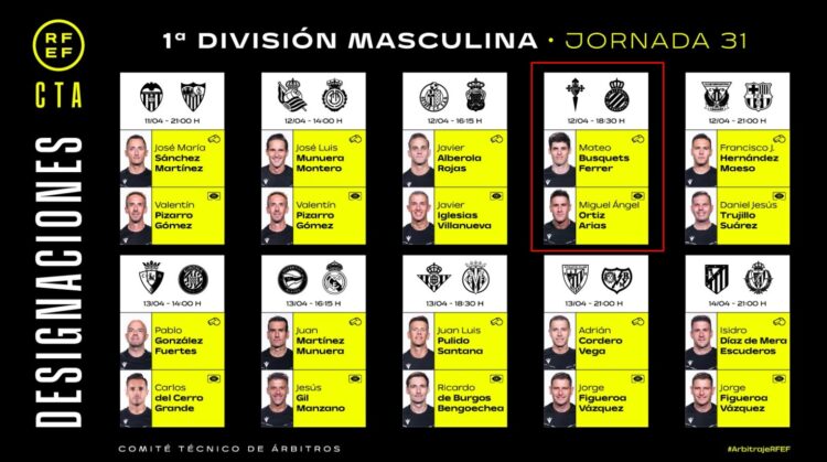 Espanyol Arbitros J31