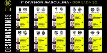 Arbitros j35 2025 la liga espanyol