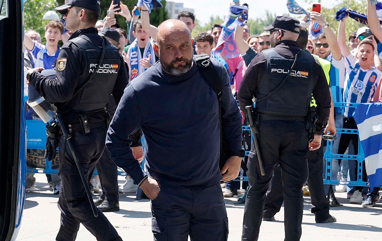 Manolo González durante el partido contra el Leganés