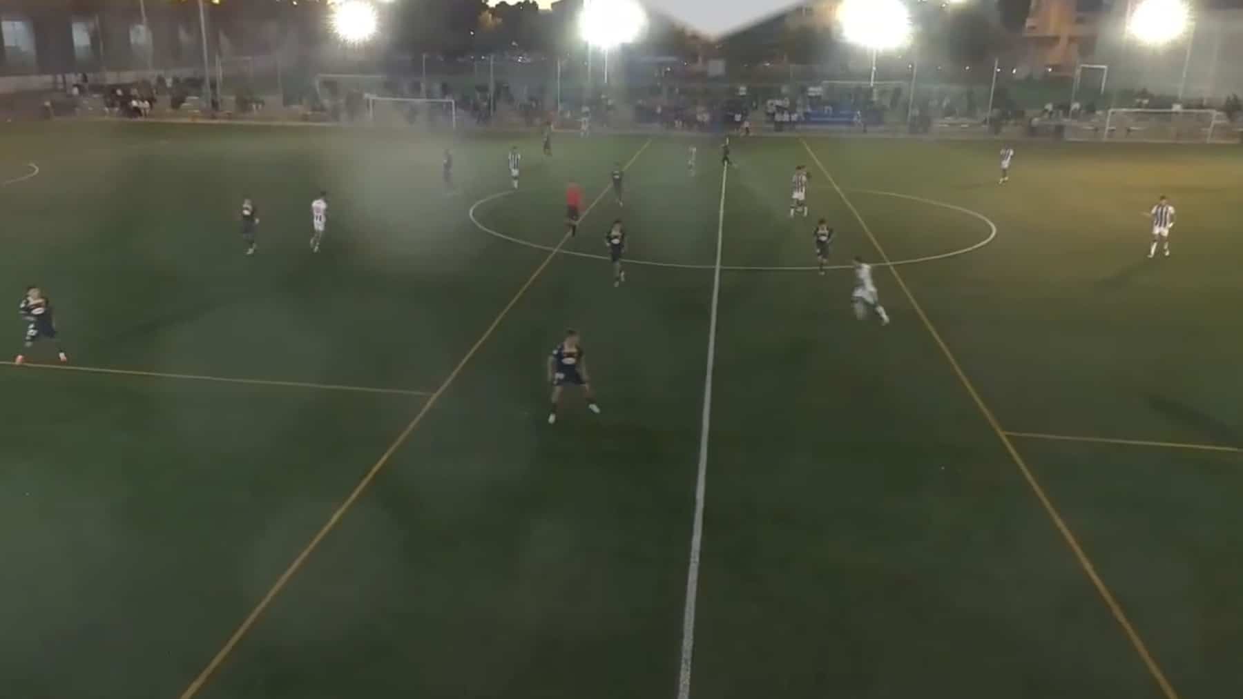 Lance del partido entre el Castellon B y el RCD Espanyol B en la jornada 10